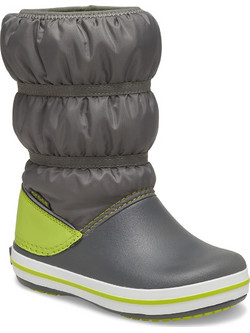 Crocs Kids' Winter Boot Slate Grey/Lime Punch
