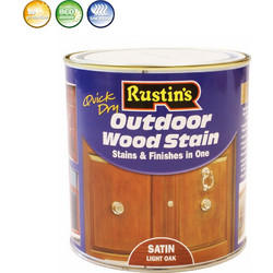 Rustins Outdoor Wood Stain Βερνίκι Τικ Satin 1lt