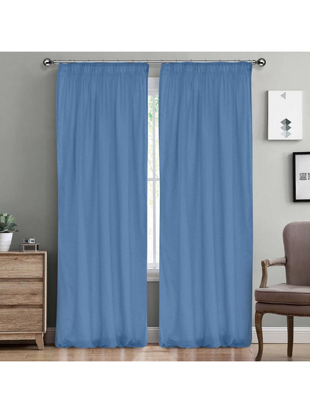 Lino Home Κουρτίνα με Τρέσα 145x295 Line 603 Denim