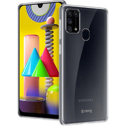 Crong Slim Cover Διάφανη Θήκη Σιλικόνης Samsung Galaxy M31 0.8mm Clear (CRG-CRSLIM-SGM31-TRS)