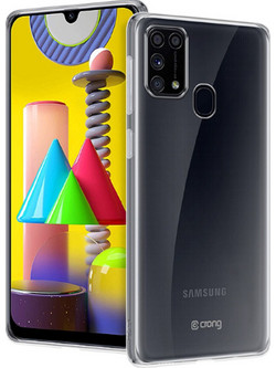 Crong Slim Cover Διάφανη Θήκη Σιλικόνης Samsung Galaxy M31 0.8mm Clear (CRG-CRSLIM-SGM31-TRS)