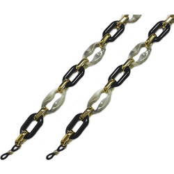 SH109 Αλυσίδα Γυαλιών GREY AND BLACK HOOPS