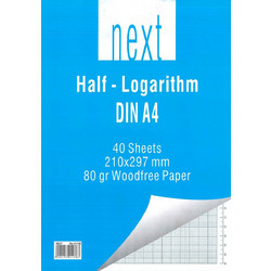 NEXT ΜΠΛΟΚ ΗΜΙΛΟΓΑΡΙΘΜΙΚΟ Α4 4 ΚΥΚΛΩΝ 40Φ. 3465756875