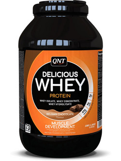 QNT Delicious Whey Belgian Chocolate Πρωτεΐνη Ορού Γάλακτος Γράμμωσης 2.2kg