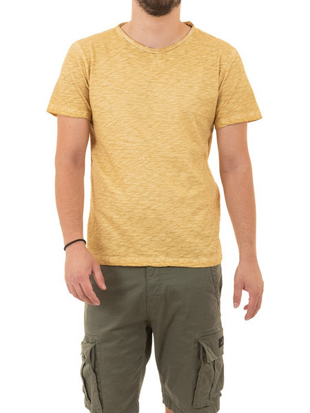 Κοντομάνικη Μπλούζα T-Shirt Back2Jeans B19 SS21 Κίτρινο