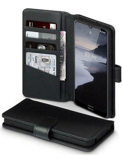 Terrapin Wallet Leather Black (Nokia 2.4)