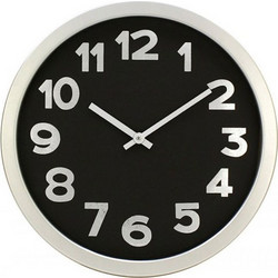 ΠΛΑΣΤΙΚΟ ΡΟΛΟΙ ΤΟΙΧΟΥ Φ40 ΧΡ.BLACK/SILVER
