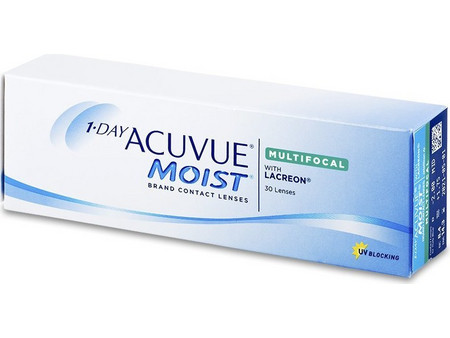 Acuvue Moist Multifocal Ημερήσιοι Φακοί Επαφής Πολυεστιακοί Σιλικόνης Υδρογέλης με Φίλτρο UV 30τμχ