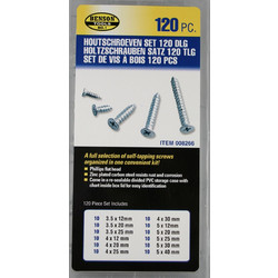 Σετ Βίδες ξύλου γαλβανισμένες 120 τεμ. 008266 BENSON Tools