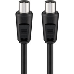 Goobay Καλώδιο Κεραίας Coax Male to Coax Female 1.5m Black 68146