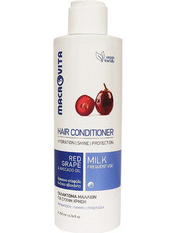 Macrovita Κόκκινο Σταφύλι & Αβοκάντο Φυτικό Conditioner για Επανόρθωση 200ml
