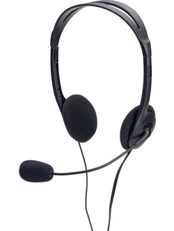 Ednet 83022 On Ear Ακουστικά Υπολογιστή με Μικρόφωνο & 3.5mm Jack