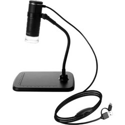 Eccomum 3-σε-1 Ψηφιακό Μικροσκόπιο 50-1000X (1080P/Type-C/Android/USB/LED 8 τεμαχίων) - Μαύρο