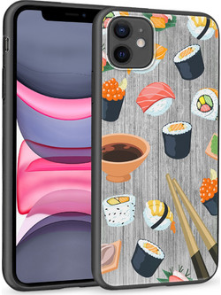 Θήκη iPhone 11 Black TPU - Sushi Love