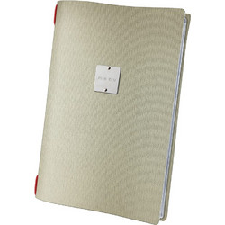 Menu PVC ECO JUTE λευκό πάγου με 2 διαφάνειες για 8 σελίδες A4 21x29 7cm DAG Italy c376502