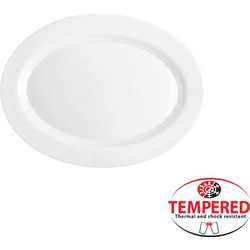 Πιατέλα Οπαλίνης Οβάλ 30 cm Λευκή Tempered Σειρά Elba CoK Spain ΣΕΤ 6 ΤΕΜΑΧΙΩΝ c374230