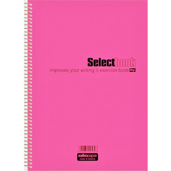 Salko Select Σπιράλ Τετράδιο Ριγέ B5 120 Φύλλων 4 Θεμάτων Ροζ 2582