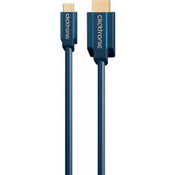ClickTronic Καλώδιο HDMI 2.0 HDMI Male to USB-C Male 1m Blue