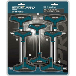 Bormann - Σετ 8Τμχ Allen Ταφ 120 & 150Mm, Με Μπιλια 036586