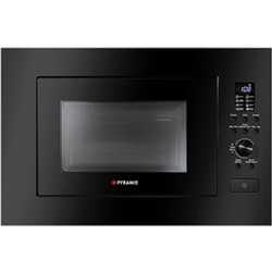 Pyramis 30 Εντοιχιζόμενος Φούρνος Μικροκυμάτων με Grill 23lt Μαύρος