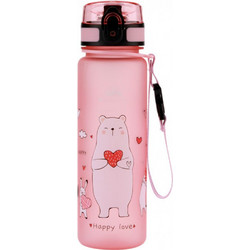AlpinPro AlpinTec Flamingo Zoo Παιδικό Μπουκάλι Πλαστικό BPA Free με Καλαμάκι Ροζ 500ml