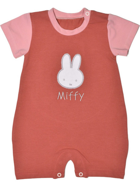 Miffy Des.17 Φορμάκι Κοντομάνικο για Κορίτσι Κόκκινο Ροζ