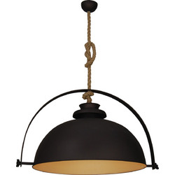 Home Lighting Omaha Κρεμαστό Φωτιστικό Οροφής Μονόφωτο E27 Καφέ Φ60cm 77-2941