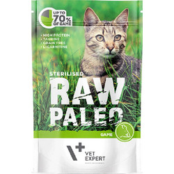VetExpert Raw Paleo Sterilised Grain Free with Game 100gr