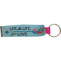 Μπρελόκ Κλειδιών σε Καμβά Live The Life Natural Life