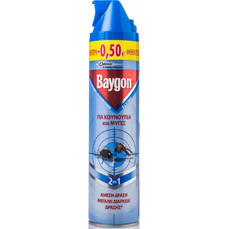 Baygon Spray Εντομοκτόνο για Μύγες & Κουνούπια 400ml