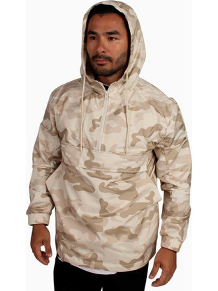 Urban Classics Ανδρικό Μπουφάν Pullover Αντιανεμικό Μπεζ TB1623