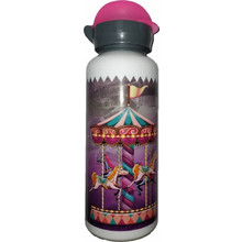 Polo Laken Carousel Παιδικό Μπουκάλι Αλουμινίου BPA Free Λευκό Πολύχρωμο 450ml