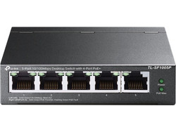 TP-Link TL-SF1005P V2 Unmanaged L2 Switch με 5 Θύρες Ethernet 100Mbps