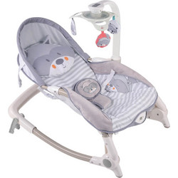 Bebe Stars Raccoon Ηλεκτρικό Relax Μωρού Κούνια με Μουσική & Δόνηση έως 18kg Γκρι 314-186