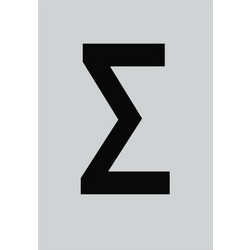 Πινακίδα σήμανσης αλουμινίου γράμμα Σ 40x60mm μαύρο