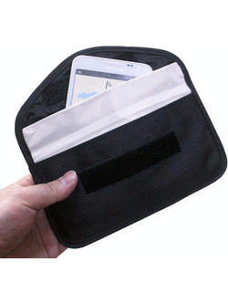 Universal Signal Blocker Oxford Cloth Shield Case Pouch Bag For Mobile Phones Below 5.8 inch, Size: 20*10cm(Black) (OEM)