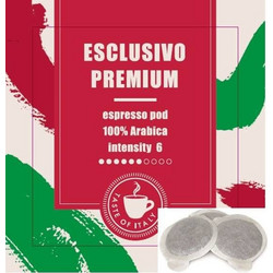 Cafetex Κάψουλες Espresso Esclusivo Premium 100% Arabica Συμβατές με Μηχανή E.S.E Pod 200τμχ