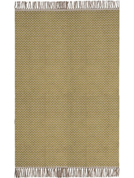 Synchronia Χαλί Ορθογώνιο Κιλίμι Καλοκαιρινό 120x180cm Ζιγκ-Ζαγκ Χρυσό Αντικέ