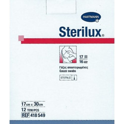 Hartmann Sterilux ES Αποστειρωμένες Γάζες 17x30cm 12τμχ