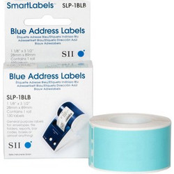 Seiko Precision SLP-1BLB Address Label - 28 mm x 89 mm - Blue - 130 / Roll