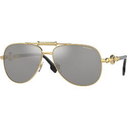 Versace VE 2236 1002/Z3 Γυναικεία Γυαλιά Ηλίου Aviator Μεταλλικά Χρυσά με Γκρι Polarized Φακό