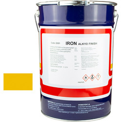 Hydroton Iron Alkyd Finish Βερνικόχρωμα Μετάλλου Κίτρινο Ral-1023 Gloss 20lt