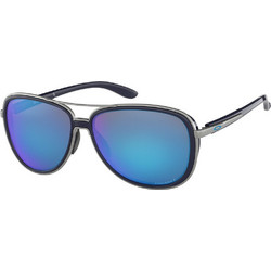 Oakley OO4129 07 Γυναικεία Γυαλιά Ηλίου Aviator Κοκάλινα Μαύρα με Μπλε Καθρέπτη Φακό