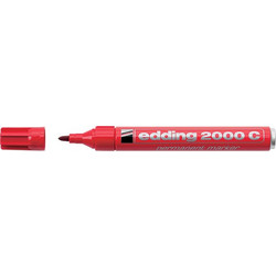 Μαρκαδόρος Edding 2000 Ανεξίτηλος 3mm Κόκκινο