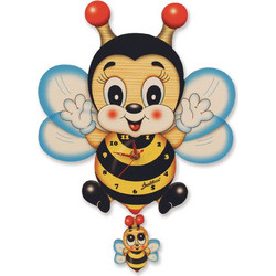 Bartolucci Pendulum Wooden Clock - Bee