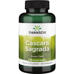 Swanson Cascara Sagrada 450mg Πεπτικό Βοήθημα 100 Κάψουλες