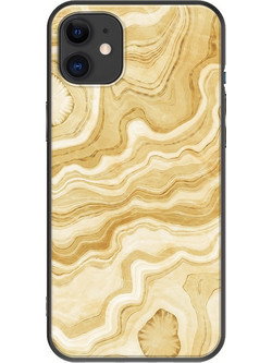 Θήκη Agate Stone - Golden iPhone 11 Black TPU (Μαύρη Σιλικόνη)