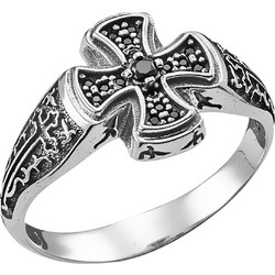 Δαχτυλίδι Anastasios Creations ασήμι 925 με σταυρό No.66 FD684