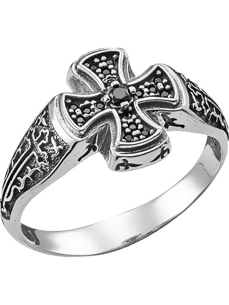 Δαχτυλίδι Anastasios Creations ασήμι 925 με σταυρό No.66 FD684