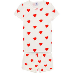 Petit Bateau Παιδική Πιτζάμα Βαμβακερή Καλοκαιρινή Λευκή A00KG-03